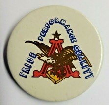 Vintage Anheuser Busch St. Louis Pride Performance Quality Pin Button 2" T3 - £10.38 GBP