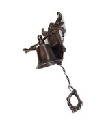 Medieval Solid Brass Victorian Door bell 6&quot; Vintage Entry Way Knocker - $82.06 CAD