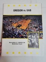 Vintage Oregon Ducks Basketball Game Program UofO 1990 vs UAB Blazers - £0.74 GBP