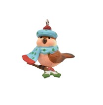 Hallmark 1.2&quot; Miniature Christmas Ornament 2021, Cozy Lil&#39; Critters Bird, Mini - £7.78 GBP
