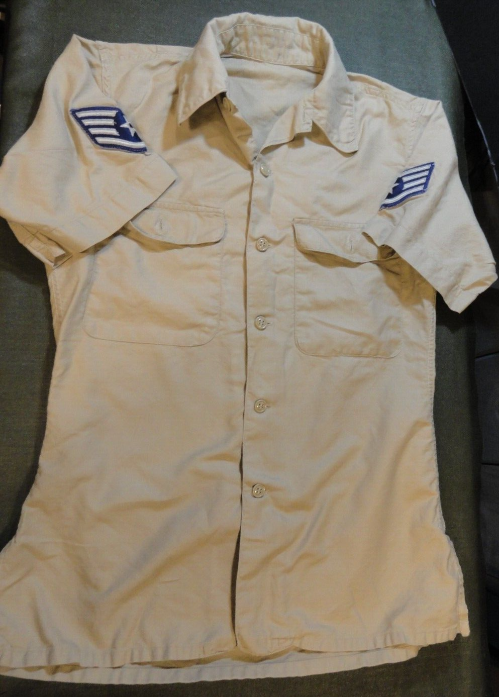 USAF AIR FORCE 1951 KOREAN WAR BUSH SAFARI JACKET MANS TAN TROPICAL 15 1/2 - $30.95
