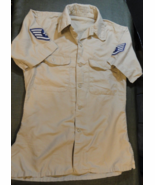 USAF AIR FORCE 1951 KOREAN WAR BUSH SAFARI JACKET MANS TAN TROPICAL 15 1/2 - $30.95