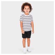 Nike Toddler Boys Swoosh Stripe T-Shirt &amp; Shorts Set Outfit Sz 3T 4T - £22.82 GBP