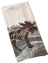 Moose Lodge Kitchen Dish Tea Towel 16x 26&quot; Set of 3 Cabin Country 100% Cotton - £28.02 GBP