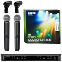 Shure BLX288/SM58 Dual Wireless Microphone System w 2x SM58 Vocal Mics H10 Band - £760.97 GBP