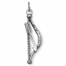 925 Sterling Silver Bow And Arrow Archery Charm For Neck Piece Or Bracelet - £24.77 GBP