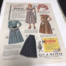 1948 Print Ad Ely &amp; Walker E&amp;W Quadriga Cloth Marilyn Maxwell Paper Doll Dresses - £11.63 GBP