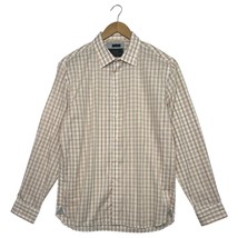 Jos A Bank Reserve Shirt Mens Large Brown Plaid Button Down Tailored Fit... - $406.70 MXN