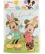 Disney Happy Easter Garden Flag Banner 12.5&quot;x 18&quot;  Mickey and Minnie Mouse - $22.51