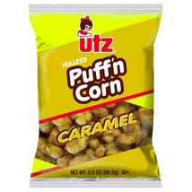 Utz Quality Foods Caramel Puff&#39;n Corn, 18-Pack Case 3.5 oz. Single Serve... - £47.44 GBP