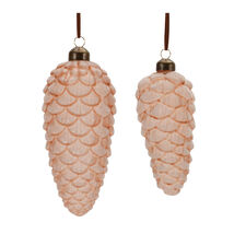 Frosted Glass Pinecone Drop Ornament (Set of 6) - $58.20