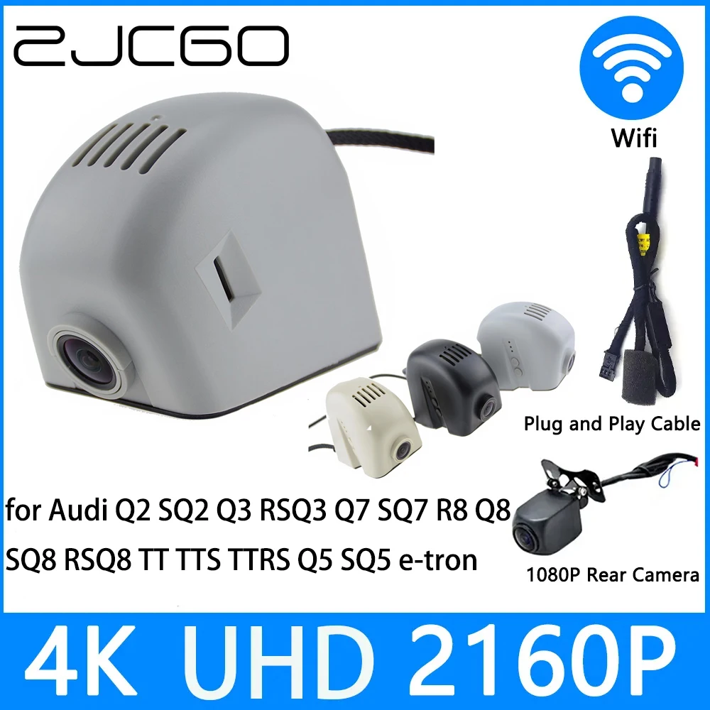 Zjcgo Dash Cam 4K 2160P Video Recorder Dvr Night Vision For Audi Q2 SQ2 Q3 RSQ3 - £113.57 GBP+