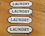 4 CAST IRON LAUNDRY Signs Style Cast Iron **PAINT BLEMISHES** Resell Fle... - $19.99