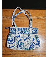 Vera Bradley Betsy In Mediterranean White Quilted Double Handle Tote Han... - $19.75