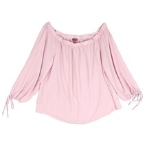 Vince Camuto Women&#39;s L Off-Shoulder Puff Sleeve Pink Blouse Top - $19.35