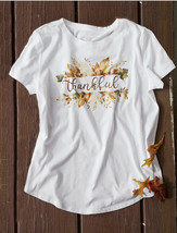 Maurices Womens &#39;Thankful&#39; Leaves Image T-Shirt S, M, XL, XXL Sizes New  - £10.13 GBP