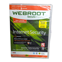 Webroot Secure Anywhere Internet Security Software Sealed  - £11.83 GBP