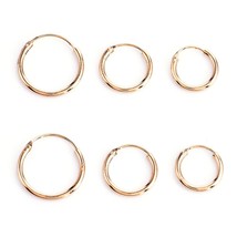 3 Pair/Set Fashion Punk Women Girl Simple Round Circle Small Ear Stud Earrings P - £10.39 GBP