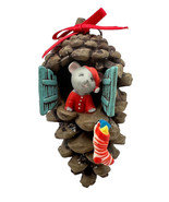 VTG 80s Pinecone Home Hallmark Keepsake Ornament Mouse Christmas Stockin... - £11.93 GBP