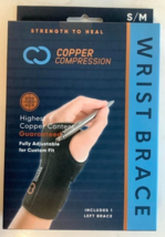 NEW Copper Compression Copper Infused SMALL/MEDIUM Left Hand Wrist Brace - $19.75