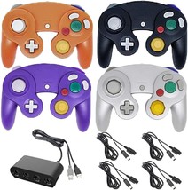 4 Gamecube Controllers, 4 Extension Cables, And A 4-Port Usb Adapter For The - £55.77 GBP