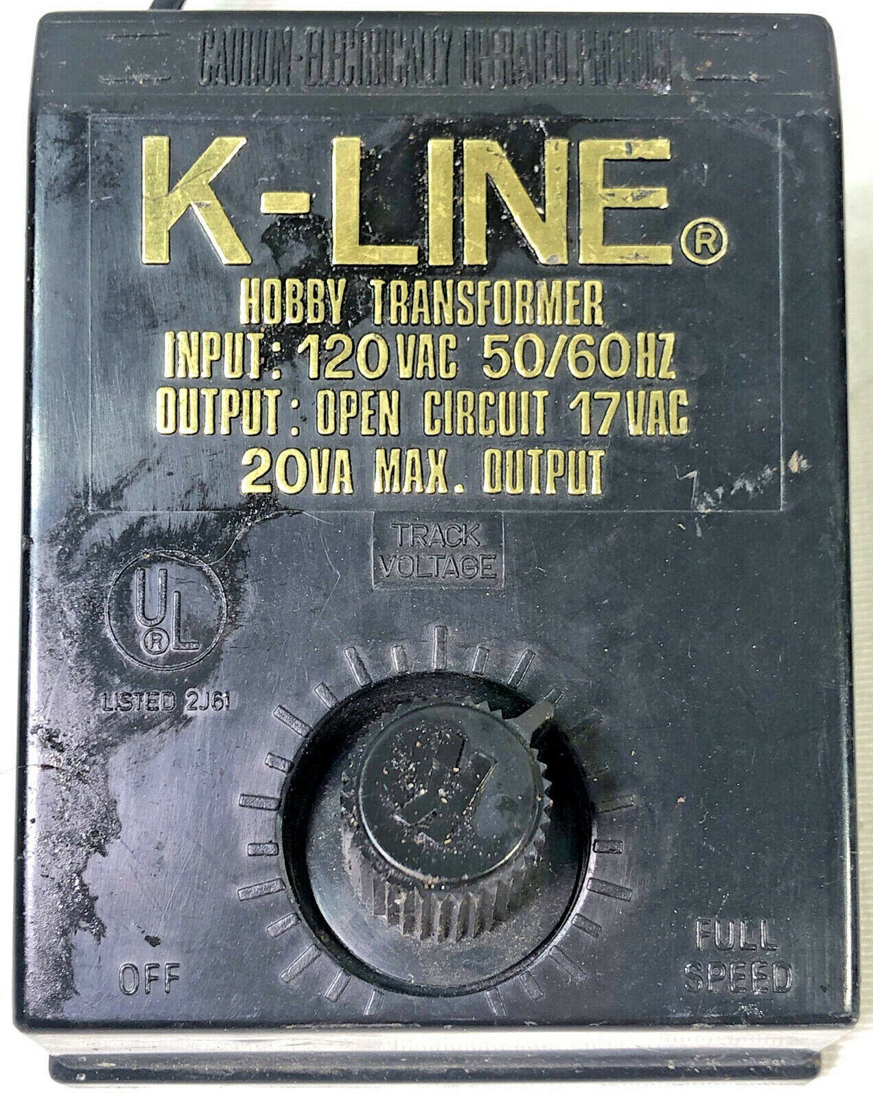 vintage K-Line Train / Hobby Transformer 120v K-950 - $19.68