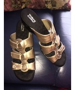 Walking Cradles Comfort Sandals Gold Leather Beautiful UnWorn Condition 10W - $65.36 CAD