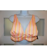 Wild Fable Multi Orange Striped Bikini Top Size 1X (16/18) Women&#39;s NEW - $31.20 CAD