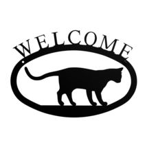Village Wrought Iron Pet Cat at Play Welcome Home Sign Small - $24.05