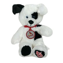 Build A Bear St Louis Cardinals Teddy Bear Puppy Dog Plush White Black B... - $21.78