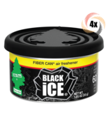 4x Cans Little Trees Black Ice Fiber Can Air Fresheners | Prevents Odor ... - $27.04 CAD