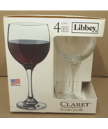 Libbey CLARET Wine Glasses Goblets Stemware Set of 4 10.5oz Glasses 310mL - £31.45 GBP