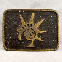 Vintage Belt Buckle Statue Of Liberty Freedom Symbol USA Magicast Buckle Co - £43.22 GBP