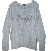 Buffalo David Bitton Womens XL Long Sleeve Pullover Gray Sweatshirt "Tha... - $16.78