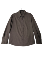 ADAM ARNOLD Mens Shirt Relaxed Fit Brown Wool Button Down Long Sleeve Si... - £45.26 GBP