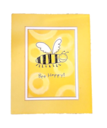 BEE HAPPY Lithograph Matted Art Print Ready to Frame by David Walker 1999 - £14.03 GBP