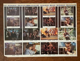 Commando Uncut 60x44 Lobby Card &amp; Still Sheet Schwarzenegger 1985 - £51.52 GBP