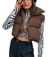 new Uaneo Women&#39;s CROPPED PUFFER VEST sz S Sleeveless Padded Jacket Gile... - €21,06 EUR