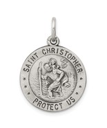 Sterling Silver US Air Force St. Christopher Charm Jewerly 25mm x 20mm - £21.90 GBP