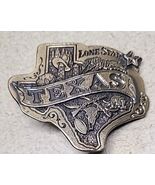 Vintage State of Texas Brass Belt Buckle USA - $29.89