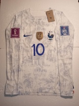 Kylian Mbappe France 2022 World Cup Match Slim Away Long Sleeve Soccer Jersey - £103.91 GBP