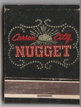 Vintage Strike on Matchbook of Carson City Nugget Hotel &amp; Casino  Nevada - $131.75 MXN