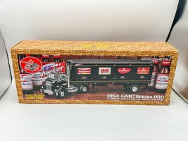 NEW ERTL Diecast 1954 GMC Series 950 Budweiser Semi Truck &amp; Trailer Blac... - $64.34