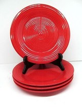 Certified International Metro Red Salad Plate Embossed Ring  8 3/4&quot;  Bundle of 4 - $29.00