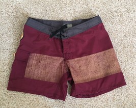 NWOT SEA JIVE Baile La Mar Mens 36 Swim Board Shorts. Sheshwans Maroon/R... - £26.15 GBP