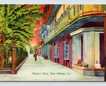 Pirate&#39;s Alley at Sunset New Orleans Louisiana LA UNP Linen Postcard Q2 - £3.07 GBP