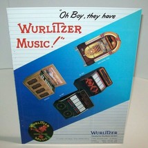 Wurlitzer Music Magazine AD For Phonograph Jukebox Vintage Advertising Sheet - £12.37 GBP