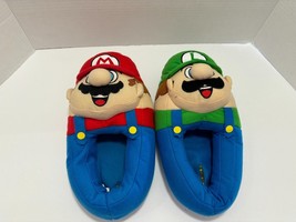 Super Mario Brothers Mario &amp; Luigi Slippers Child&#39;s Size 4-5 Comfortable - £6.60 GBP