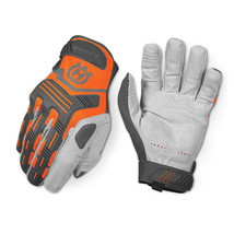 589752202 Husqvarna Chainsaw Heavy Duty Technical Leather Gloves large OEM L - £31.95 GBP