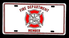 Member - Fire Department Wall Or Vehicle Sign - Size: 6&quot; X 12&quot; - Maltese Cross - £3.87 GBP